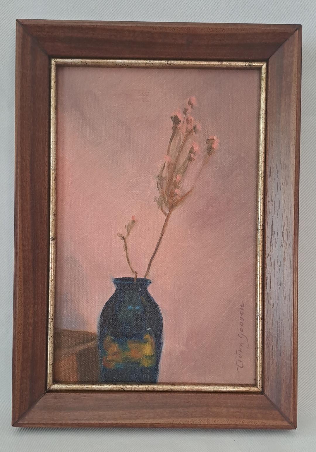 Blue Vase, oil on canvas, 2022