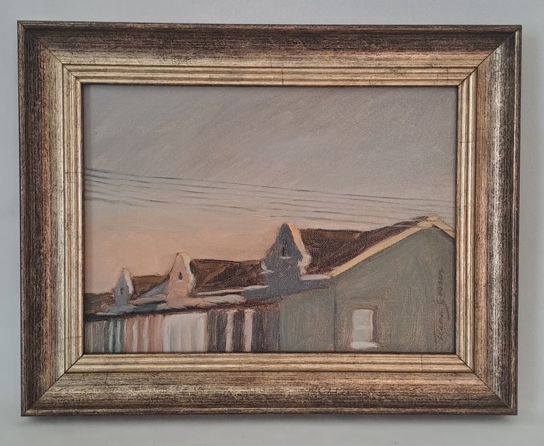 Cape Dutch homes, oil on canvas, 2022