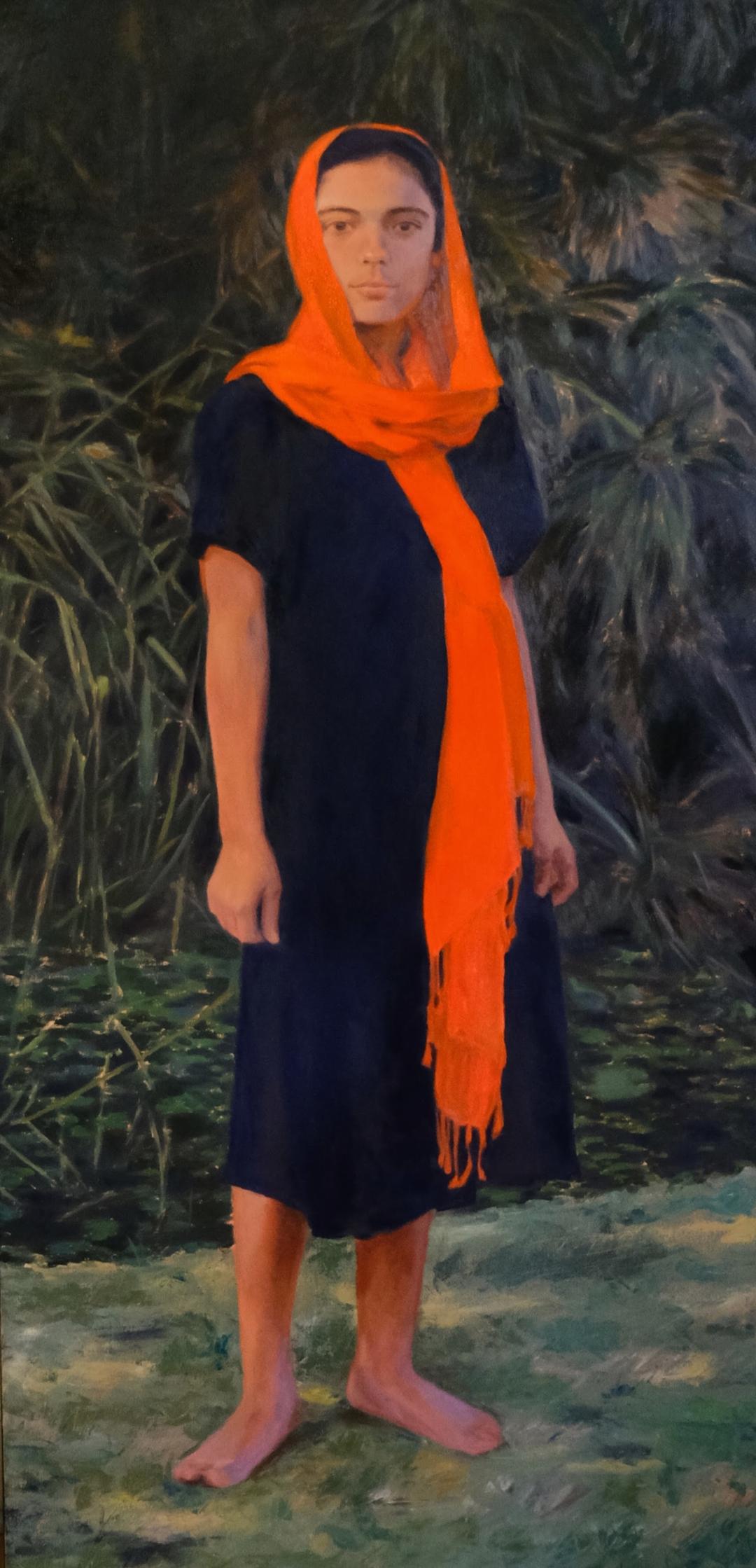 Confident flame, oil on canvas, 2025