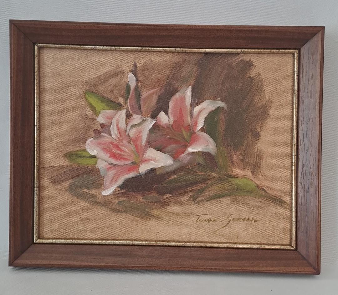 Lilies, oil on canvas, 2022