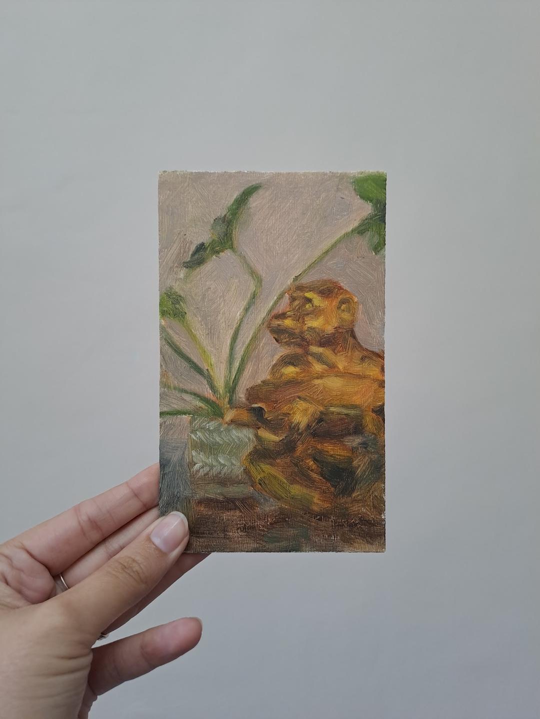 Monkey Business, oil on board, 2024