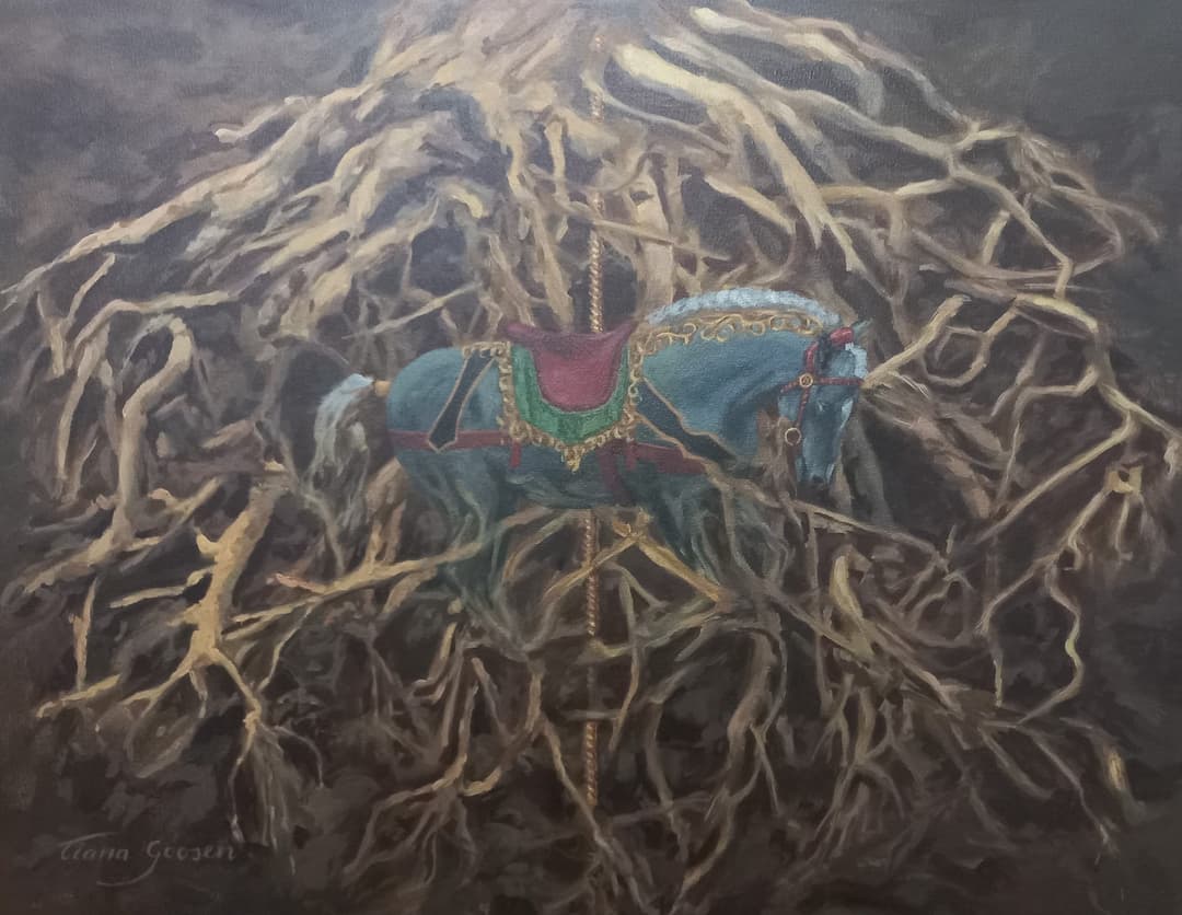 Rooted and grounded, acrylic on canvas, 2022