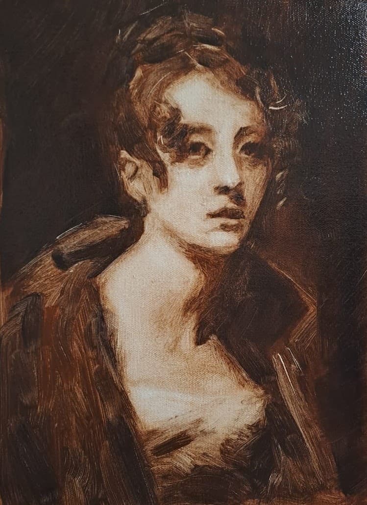 Sitting in the light, oil on canvas, 2025