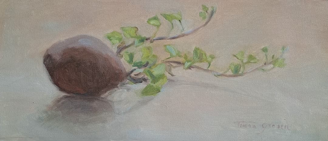 Sprouted dreams, oil on canvas, 2024