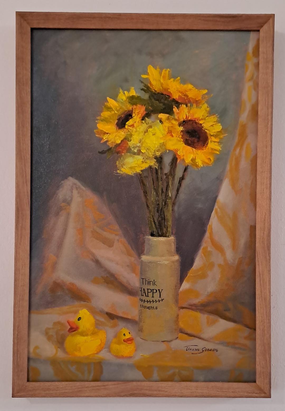 Think happy thoughts, oil on canvas, 2022